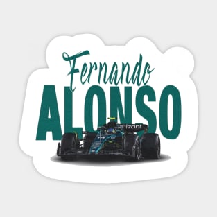 Fernando Alonso Racing Car Sticker